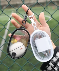 Alternative view of Earphone Case Colorful Transparent Protector 1/2Pcs Box Plush Dolls Outdoor Display Organizer Bag With Keychain Doll Accessories