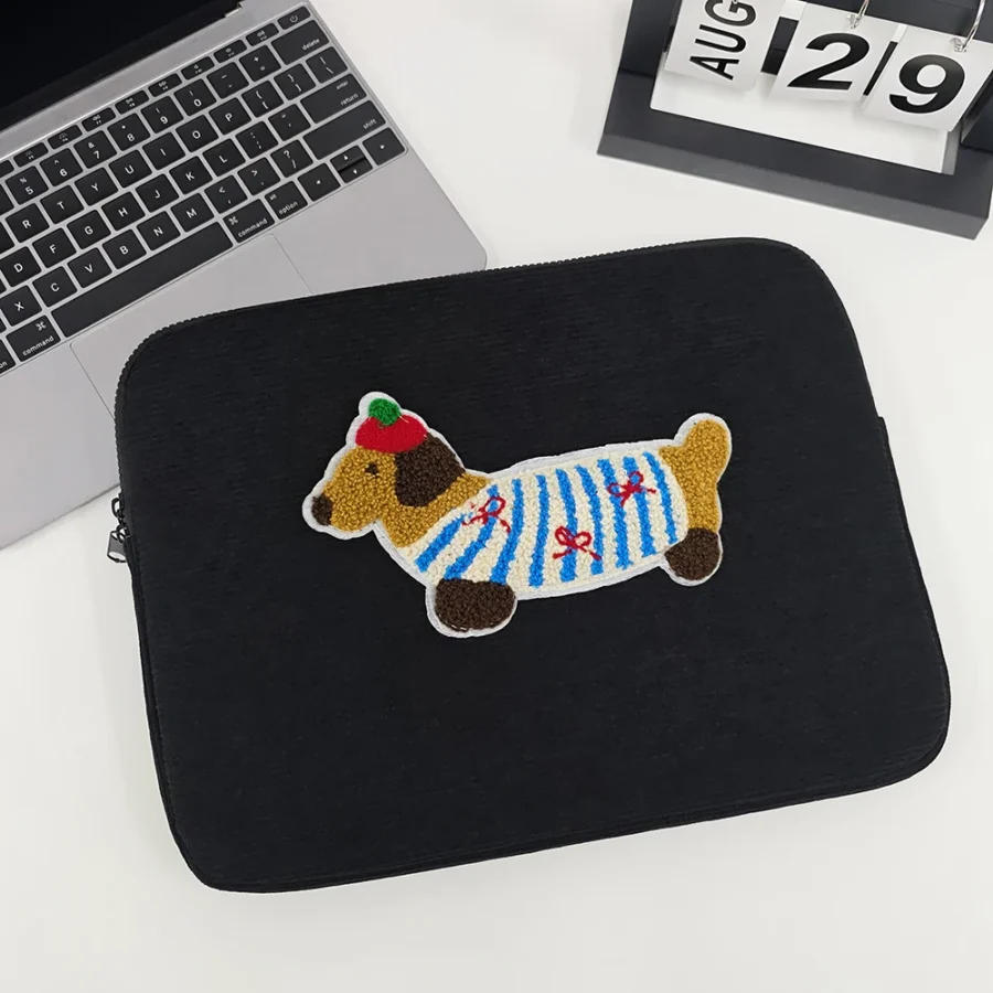 Cute Dogs Laptop Sleeve - 13-16 Inch Dachshund Design, Protective Case for Laptops and Tablets - Image 6
