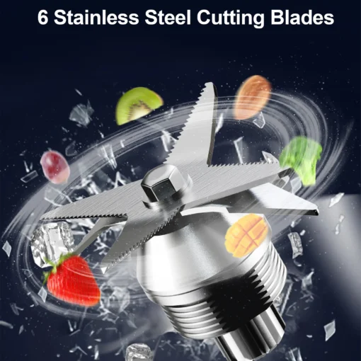 BioloMix Mini Pro Blender with 1800W Power and BPA-Free Dual Jars for Smoothies and Sauces - Image 6