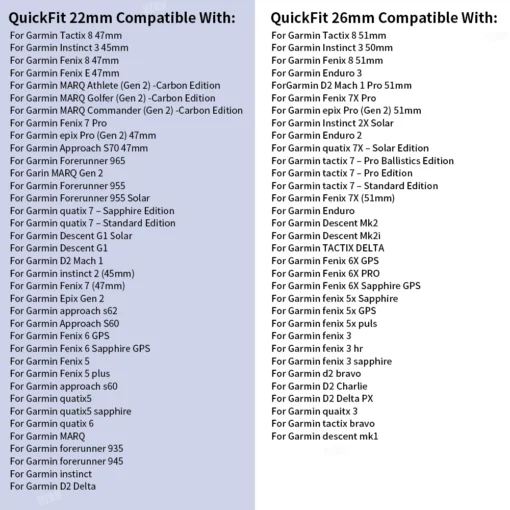 Silicone Watch Strap with QuickFit Design for Garmin Epix Gen 2, Fenix 7, 5 Plus, 6X Pro, and Enduro 2 - Image 5