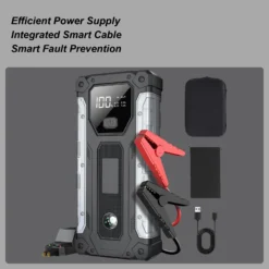 Car Jump Starter with 12V Battery Booster for Vehicles, SUVs, and Trucks