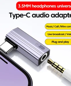 Type C Audio Adapter 3.5MM Headphones Universal Wired Control Converter for iphone 15 16 Samsung Tablets Computer Connector