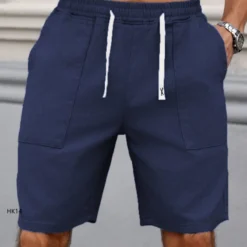 Solid Sports Shorts for Men with Comfortable Fit for Running, Basketball, Soccer, and Tennis