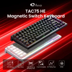 AKKO TAC75 HE Magnetic Switch Keyboard with Rapid Trigger 8K RGB for Gamers