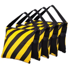 Heavy Duty Sandbags for Photography Backgrounds with Yellow and Black Design