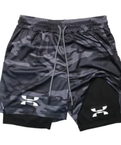 New Running Shorts Men Gym Sports Shorts 2 In 1 Quick Drying Workout Boxing Training Bottoms Fitness Jogging Short Pants Summer