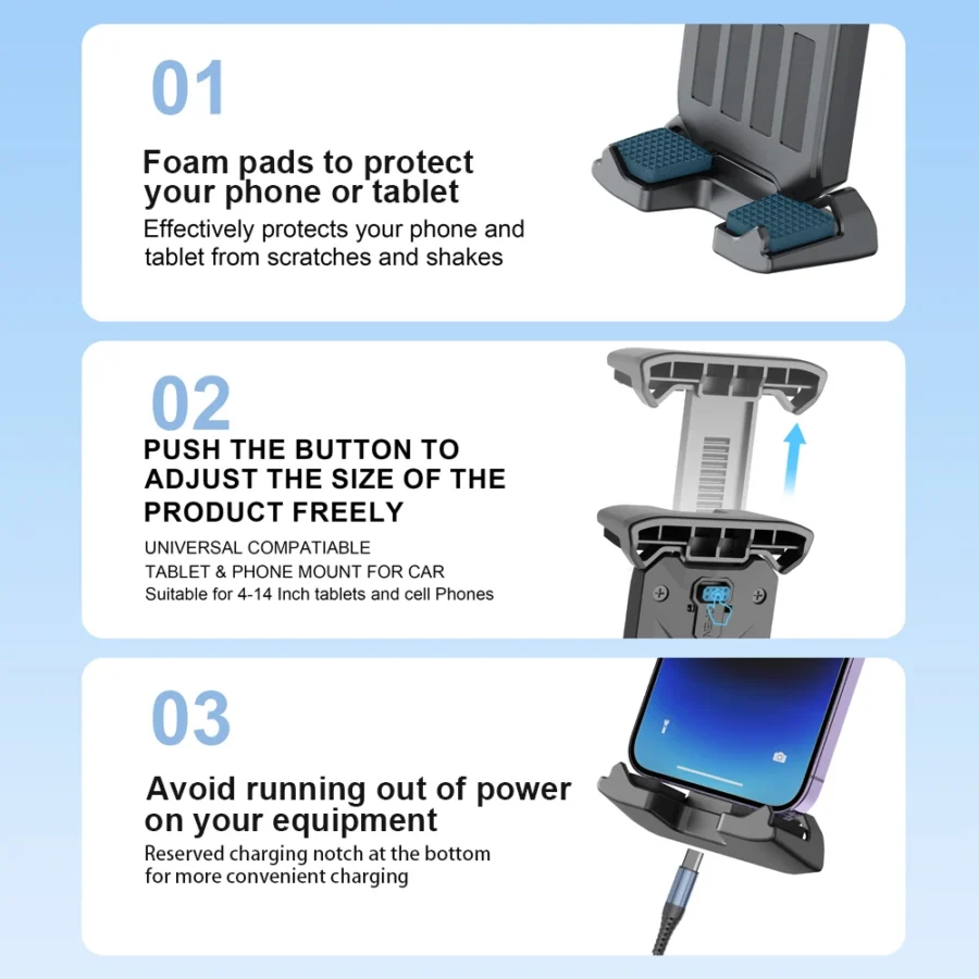 Samsung Galaxy Z Fold Car Tablet Stand Mount – Dashboard & Windshield Holder - Image 6