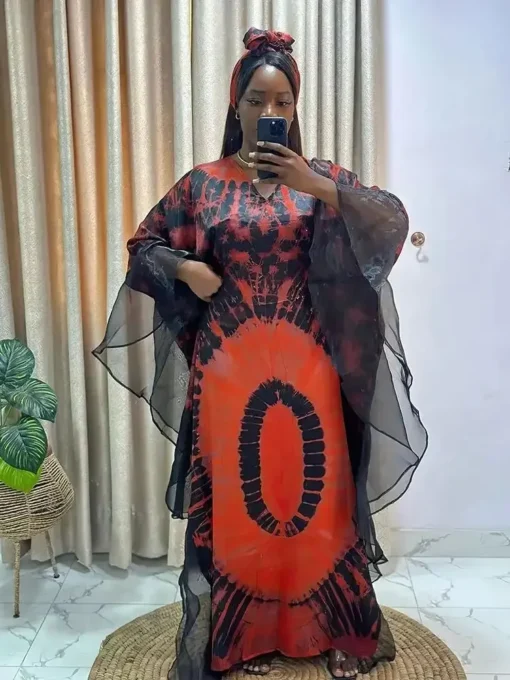 Dashiki Ankara Maxi Gown with Traditional Design for Women - Image 6