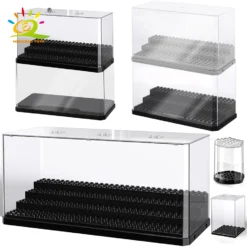 Dustproof Display Case for Model Collection with Figures Showcase for Building Blocks and Toy Bricks for Children and Adults