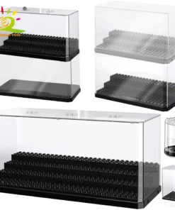HUIQIBAO Dustproof Figures Display Case Box Show Case For Model Collection Building Blocks Display Box Bricks Toy Children Adult