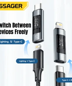 Alternative view of Essager Type C to Lighting OTG Adapter Digital Display Fast Charging Type-C Female To Lightning Male Connector For iPhone 15 14