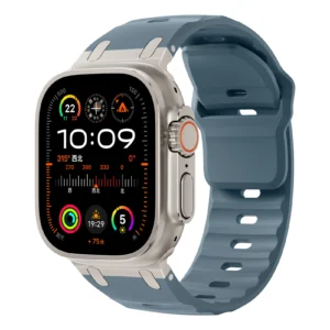 Sport Silicone Strap for Apple Watch Ultra 3 2 with Stainless Steel Bracelet for Series 11 9 8 SE 10 45mm 44 46mm
