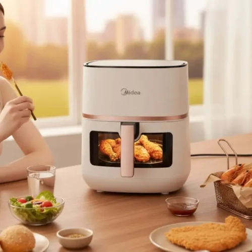 Alternative view of Large Capacity Air Fryer with View Window - Electric Cooking Machine