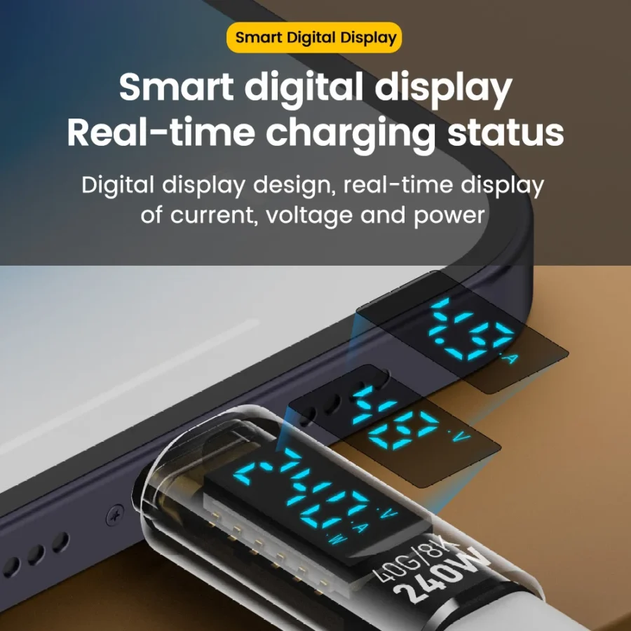 NNBILI PD 240W Adapter 5A USB4 Digital Display Type C to Type C OTG 8K Video Transfer for iPhone 15 16 Pro Samsung Tablet Laptop - Image 6