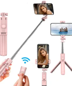 Wireless Selfie Stick Tripod Stand with Detachable Remote for iPhone Mobile Phone Video Live Streaming