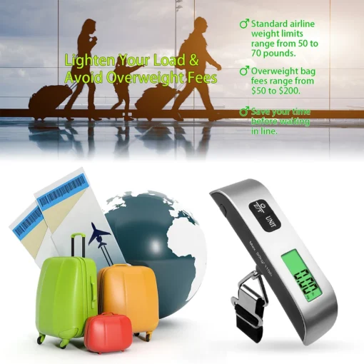 Digital Hanging Scale with Portable LCD Display for Luggage and Travel Weight Measurement - Image 6