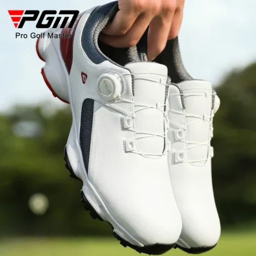 Waterproof Men's Golf Shoes with Cushioning and Anti-Slip Sole - Image 5