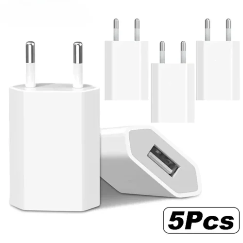 Alternative view of 1-5Pcs Mini Universal 5V 1A EU Plug USB Wall Phone Charger For iPhone Samsung Xiaomi Redmi Google Huawei Charger Power Adapter