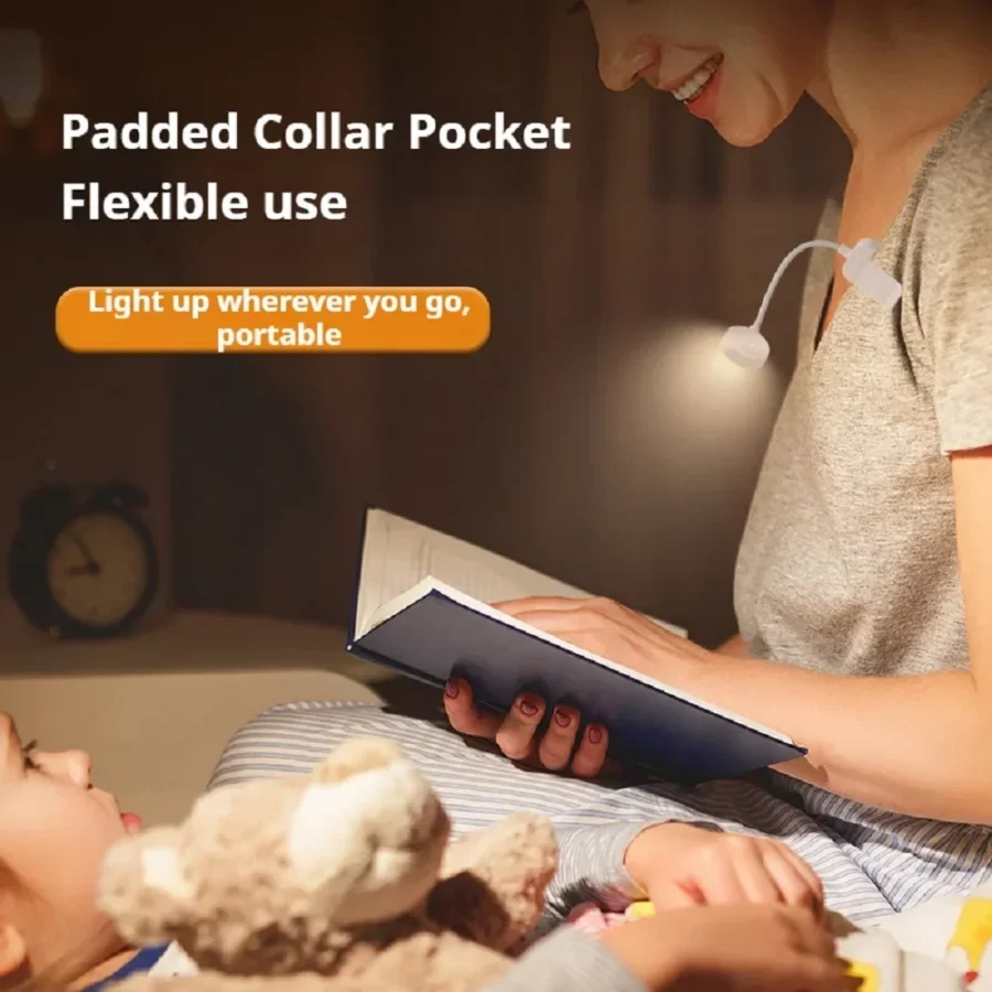 Mini Clip Book Lamp LED Table Lamp Eye Protection 3 Colors Battery Powered USB Night Light Portable Bedside Student Reading Lamp - Image 3
