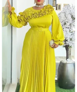 Alternative view of Elegant Plus Size African Dashiki Maxi Dress for Women - Stylish Wedding and Evening Gown