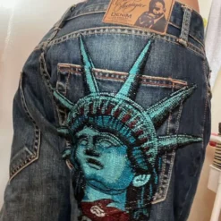 High Waist Wide Leg Jeans for Women - Vintage Denim Pants with Classic Fit