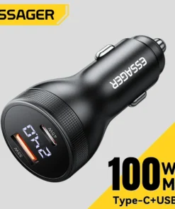 Essager 100W Car Charger USB C Quick Charge PD 45W for iPhone 15 pro 14 Xiaomi Poco Samsung Galaxy S24 Fast Charger Charging
