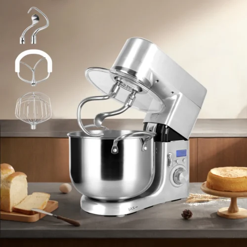 High Power 10L Die-Cast Stand Mixer - 1500W Food Mixer for Cakes and Bread