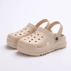 Chunky Platform Clogs with Non-Slip Design for Women - Comfortable Summer Sandals