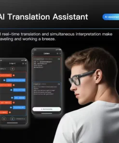 Alternative view of 2026 8K HD AI Smart Glasses Men Chat GPT 800MP Camera Bluetooth Call AI Translation Voice Assistant Control Sunglasses Women