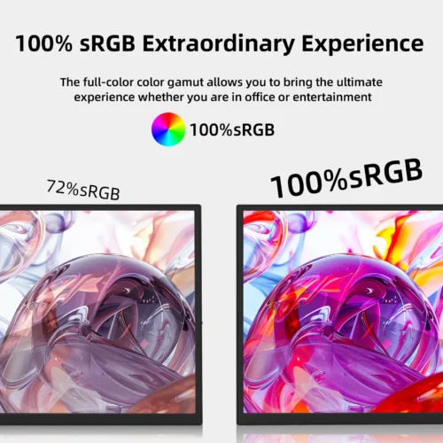 Alternative view of ZSUS 16" Portable IPS Monitor - 100% sRGB, 1200P - Ideal for Gaming and Travel