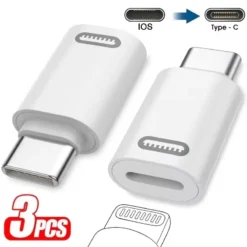 Lightning to USB C Fast Charging Adapter for iPhone 16, 15, Samsung and Google Data Transfer
