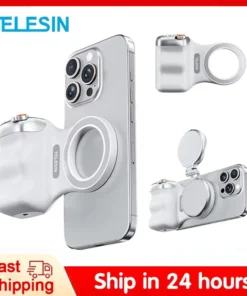 TELESIN Magnetic Phone Camera Shoot Hand Grip Phone Holder Shooting Aid Remote Control Handle for Iphone HUAWEI SAMSUNG Phone