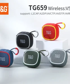 TG659 Mini Portable Bluetooth Speaker - Powerful Wireless Sound with TWS, HiFi Audio, TF Card and Radio Support