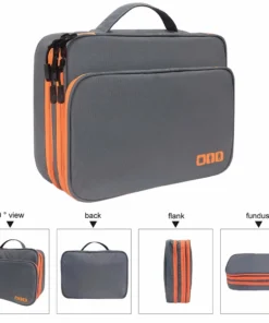 Alternative view of Multi Layer Cable Storage Bag, Electronic Accessories Organizer, Portable Travel Cable Organizer Case for iPad cable Charger