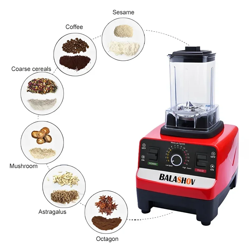 2000W Commercial Blender - High Power Food Processor for Smoothies and Ice - BPA Free - Image 2