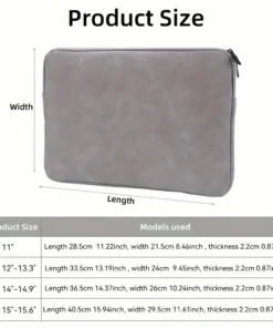 Alternative view of PU Leather Laptop Sleeve Case for 11-15 Inch Devices - Slim and Protective