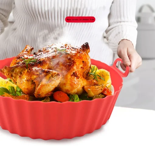 Silicone Air Fryer Liners - Non-Stick, Reusable, Food Safe for Easy Cooking - Image 5