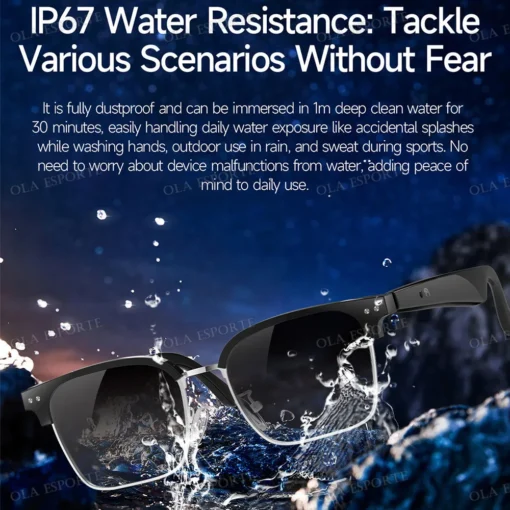 Fashion Smart Glasses with Bluetooth Calling and AI Translation for Music Playback - Image 3