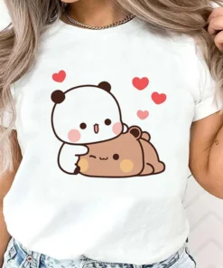 Bubu Dudu t shirt teen Comfortable women kawaii korean clothes Psychedelic Gothic shirt women Y2k hip hop 2000s graphic