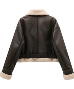 Alternative view of RARF Women's Thick Warm Faux Shearling Long Coat with Belt