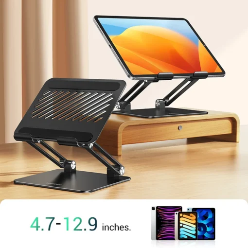 UGREEN Aluminum Stand for Tablets and Smartphones with Adjustable Height for Comfortable Use - Image 3