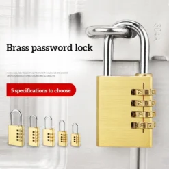 Solid Brass Combination Padlock for Gym Lockers and Storage Solutions