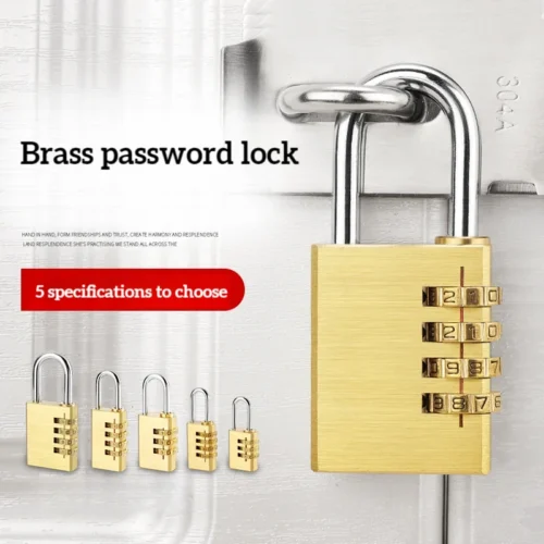 Solid Brass Padlock with Combination Lock for Gym Lockers and Storage Solutions