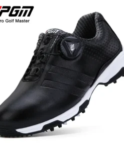 PGM Women Golf Shoes Waterproof Lightweight Knob Buckle Shoelace Sneakers Ladies Breathable Non-Slip Trainers Black Shoes XZ115
