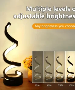 Alternative view of LED Night Light Spiral Table Lamp Modern Bedside Lamps Dimmable Night Lamp Office Living Room Bedroom Decoration Night Lights