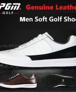 Alternative view of Pgm Golf Shoes Men Sport Shoes Pgm Genuine Leather Waterproof Male Golf Sneaker Spikes Anti-Slip Shockproof Male Shoes 39-46