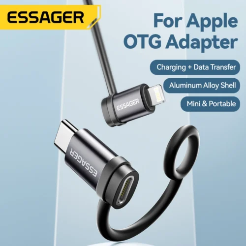 Alternative view of Essager Lighting To Type C Adapter 3A Fast Charging IOS Female to Type-C Male Connector For IPhone 15 14 13 Pro IPad Converter
