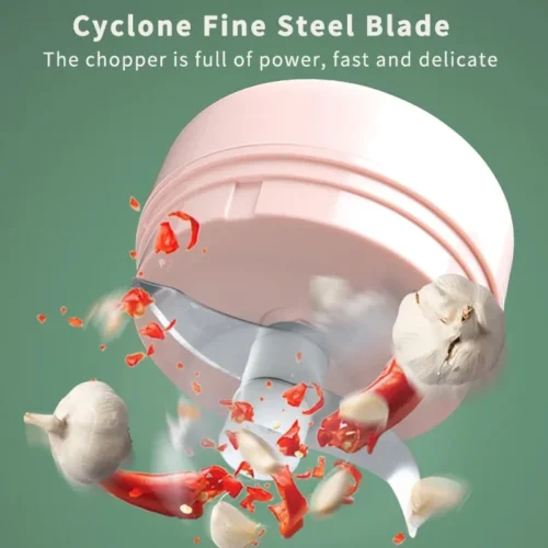 Alternative view of Mini Wireless Electric Garlic and Vegetable Chopper - 100ml/250ml, Portable USB Rechargeable