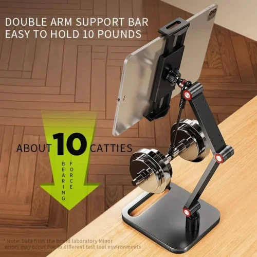 Alternative view of Low Profile Adjustable Height Monitor Holder 360 Rotating Portable Vesa Free Standing Desk Mount Bracket for Tablets up to 30cm