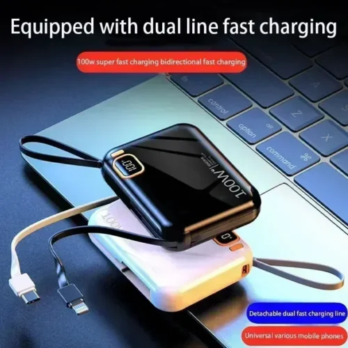 Alternative view of 50000mAh Portable Power Bank with PD 100W and Detachable USB-C Cable for Fast Charging iPhone, Xiaomi, Samsung
